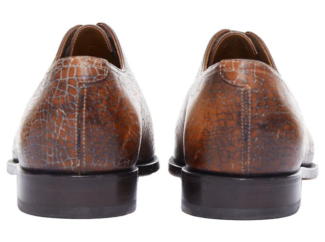 Scarpe brogue in pelle testurizzata Berluti con lacci fatte a mano - vista 5