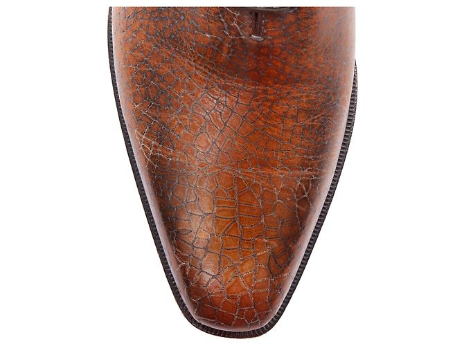 Scarpe brogue in pelle testurizzata Berluti con lacci fatte a mano - vista 6