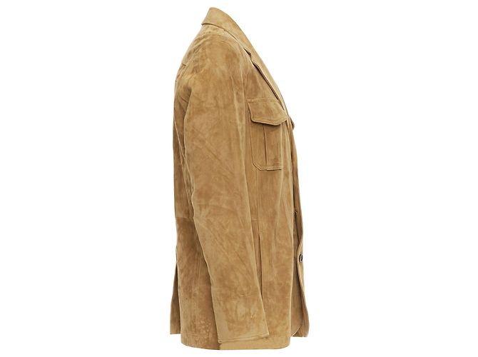 Alfred Dunhill Dunhill Echtes Wildleder Lammleder Utility Blazer Jacke - Ansicht 4