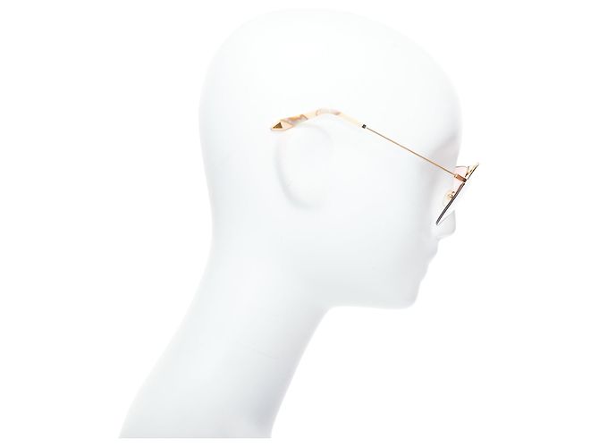 Victoria Beckham VBS90 C61 Gradient Gold Trim Handmade Aviators - view 4