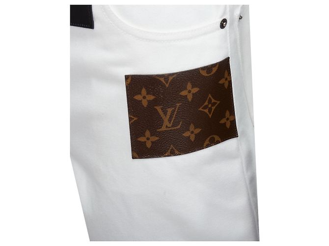 Twist Shorts mini in denim con accento Louis Vuitton Bianco - vista 2