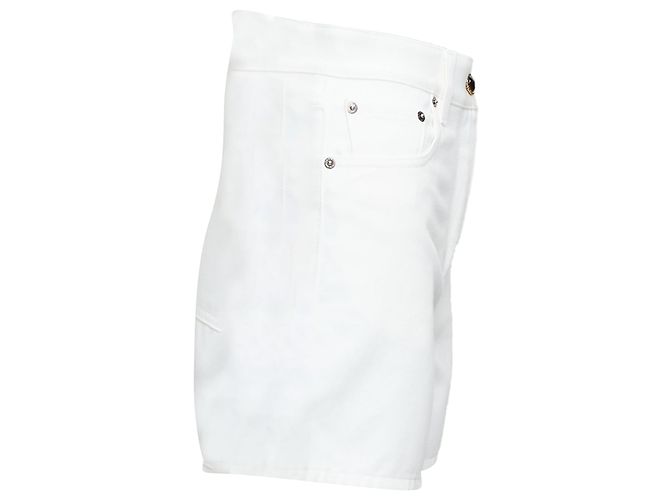 Twist Shorts mini in denim con accento Louis Vuitton Bianco - vista 4