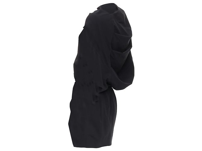 Vestido drapeado con cuello cowl en la parte delantera fruncido de Donna Karan - vista 6