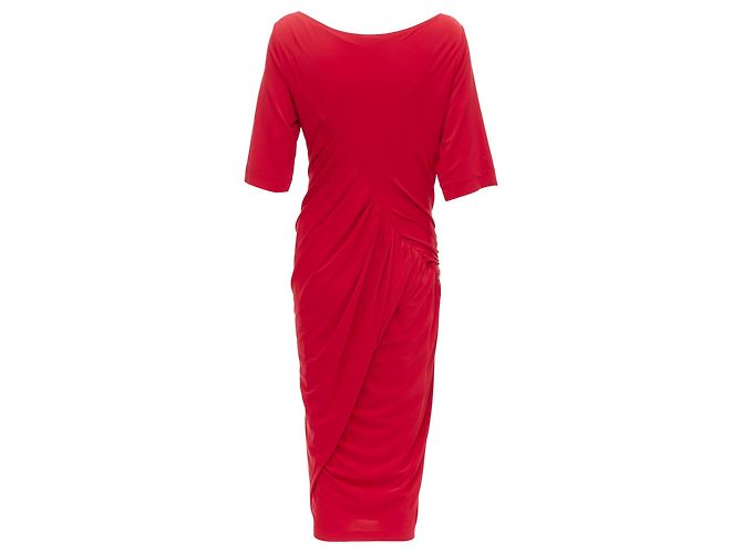 Asymmetrisch geschnittenes Midi-Kleid mit Drapierung von Donna Karan - Ansicht 5