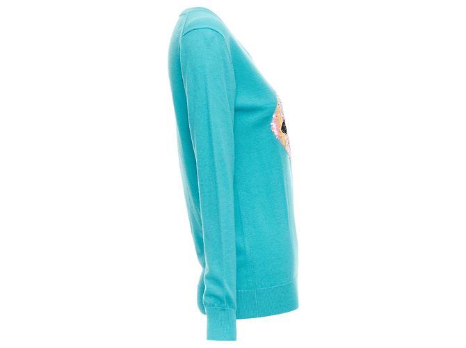 Markus Lupfer Merinowollpullover mit mehrfarbigen Pailletten in Lippenform - Ansicht 4