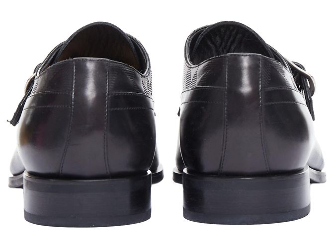 Chaussures Monk à boucle embossée Damier Check District Louis Vuitton Noir - vue 2