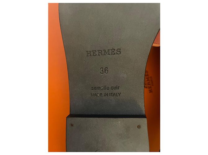 Hermès Oran Sandalen aus Leder rosa Größe 36 Pink - Ansicht 5