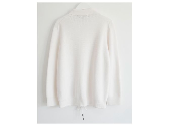 Weißer Waffelstruktur-Pullover von Loro Piana - Ansicht 3