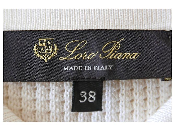 Weißer Waffelstruktur-Pullover von Loro Piana - Ansicht 5