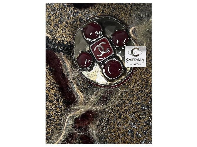 Chanel 12K$ Rare Gripoix Buttons Leather & Tweed Jacket Multiple colors - view 11