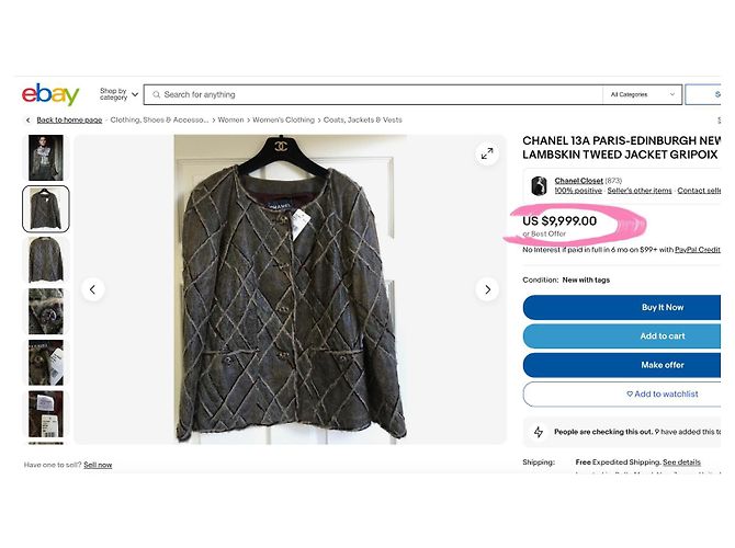Chanel 12K$ Rare Gripoix Buttons Leather & Tweed Jacket Multiple colors - view 4