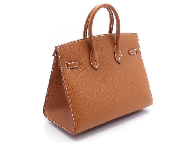Hermès Sac à main Hermes Birkin Sellier 25 Marron - vue 2