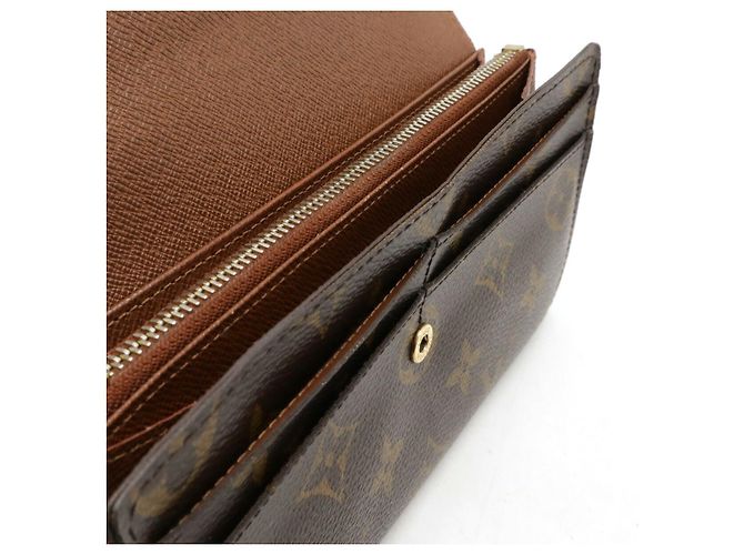 Portefeuille long Monogram Sarah Louis Vuitton M61734 Marron - vue 8