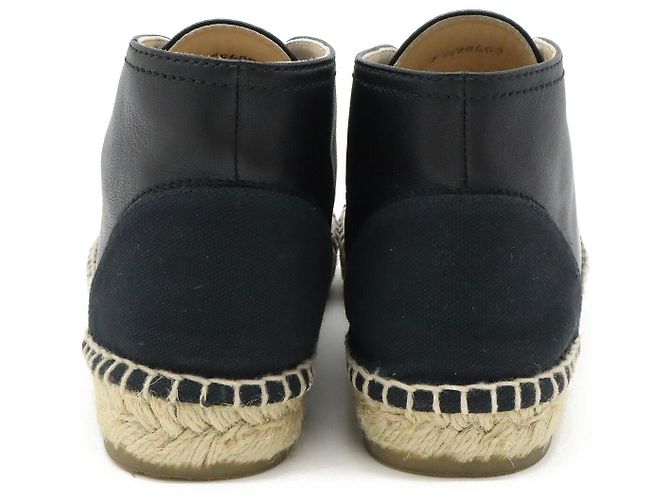 Chanel Leder-Canvas-Jute Chukka-Stiefel - Ansicht 3