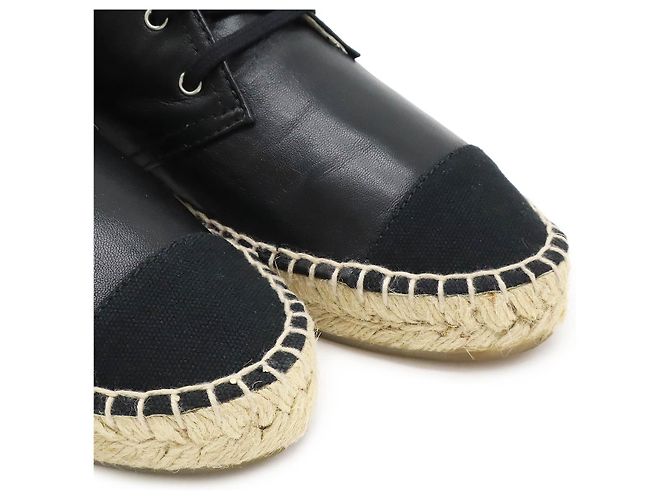 Chanel Leder-Canvas-Jute Chukka-Stiefel - Ansicht 5