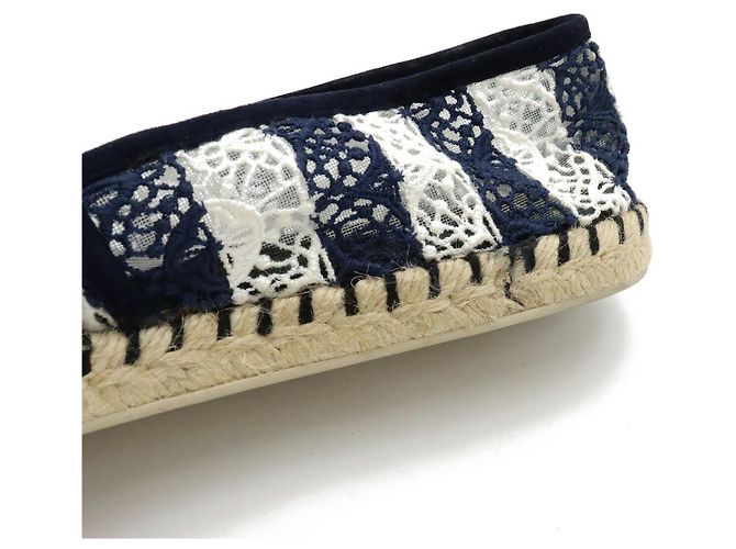 Scarpe flat espadrillas in pizzo Chanel - vista 7