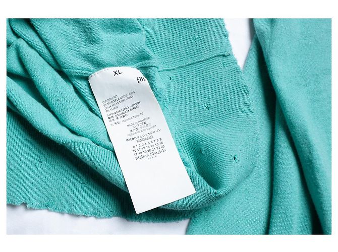 Maison Martin Margiela Maison Margiela, türkisfarbener Pullover Blau Grün - Ansicht 5
