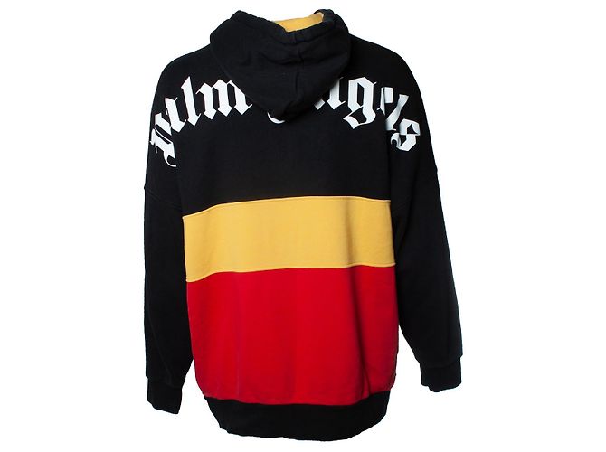Palm Angels, Kapuzen-Cardigan Schwarz Rot Gelb - Ansicht 2