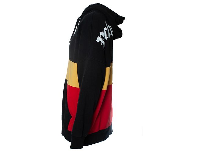 Palm Angels, Kapuzen-Cardigan Schwarz Rot Gelb - Ansicht 3