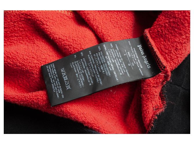 Palm Angels, Kapuzen-Cardigan Schwarz Rot Gelb - Ansicht 5