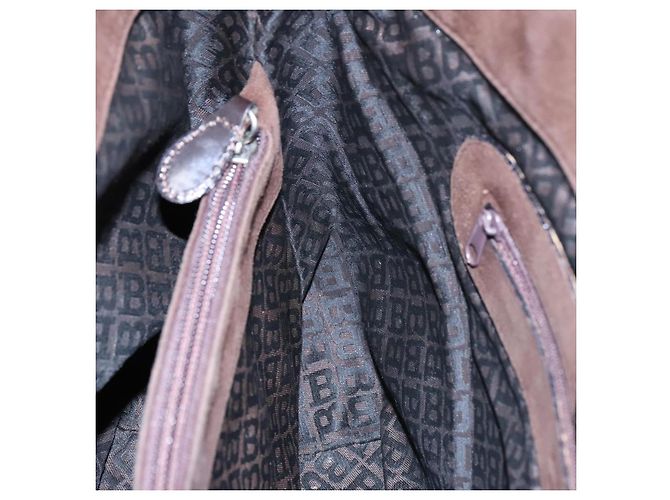 BALLY Borsa a Spalla in Pelle Scamosciata Marrone Nera Auth ti2366 Nero - vista 19