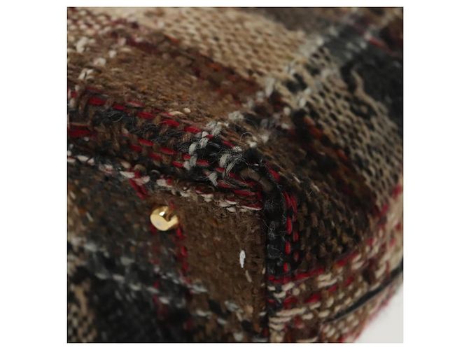 Borsa Tote Burberry Nova Check in lana beige Auth ep6709 - vista 16