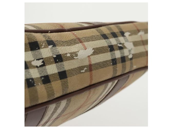 Autre Marque Borsa a mano Burberrys Nova Check PVC Beige Oro Auth 101041 D'oro - vista 10