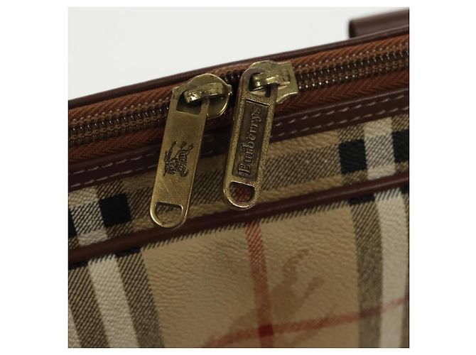 Autre Marque Borsa a mano Burberrys Nova Check PVC Beige Oro Auth 101041 D'oro - vista 11