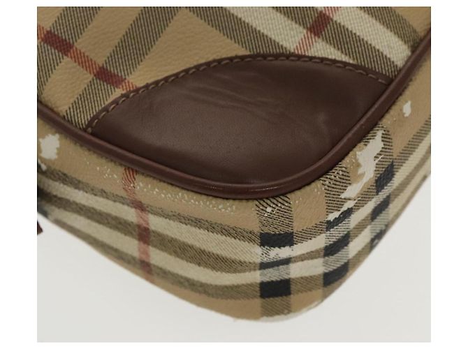 Autre Marque Borsa a mano Burberrys Nova Check PVC Beige Oro Auth 101041 D'oro - vista 14