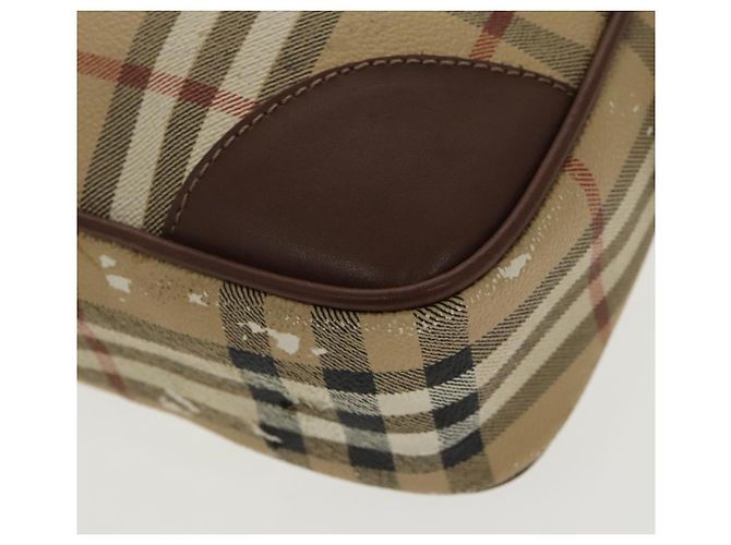 Autre Marque Borsa a mano Burberrys Nova Check PVC Beige Oro Auth 101041 D'oro - vista 15