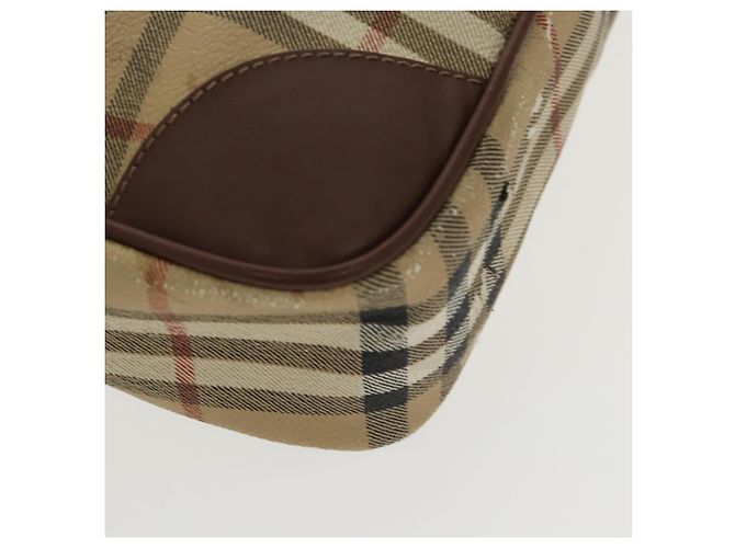 Autre Marque Borsa a mano Burberrys Nova Check PVC Beige Oro Auth 101041 D'oro - vista 16