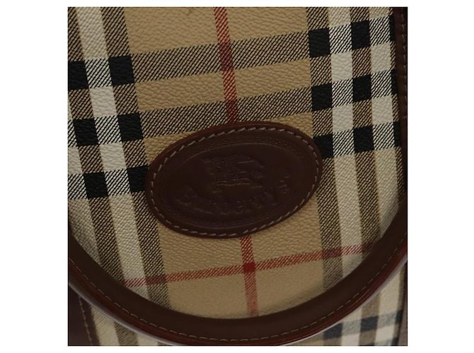 Autre Marque Borsa a mano Burberrys Nova Check PVC Beige Oro Auth 101041 D'oro - vista 17