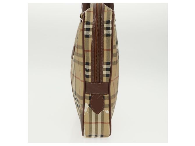 Autre Marque Borsa a mano Burberrys Nova Check PVC Beige Oro Auth 101041 D'oro - vista 3