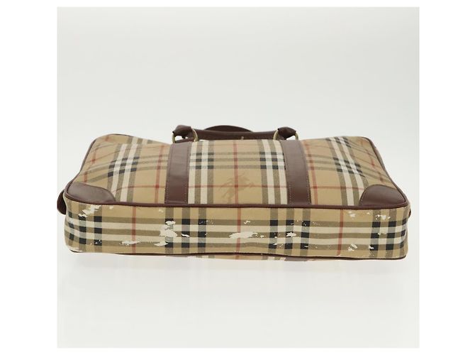 Autre Marque Borsa a mano Burberrys Nova Check PVC Beige Oro Auth 101041 D'oro - vista 5