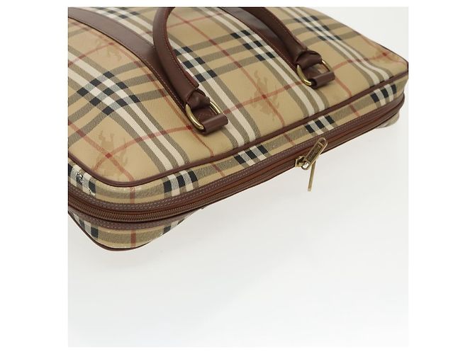 Autre Marque Borsa a mano Burberrys Nova Check PVC Beige Oro Auth 101041 D'oro - vista 6