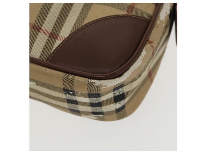 Autre Marque Borsa a mano Burberrys Nova Check PVC Beige Oro Auth 101041 D'oro - vista 9
