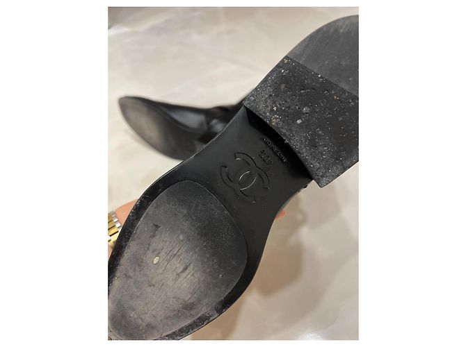 Cambon Stivaletti Chanel in pelle nera Nero - vista 10