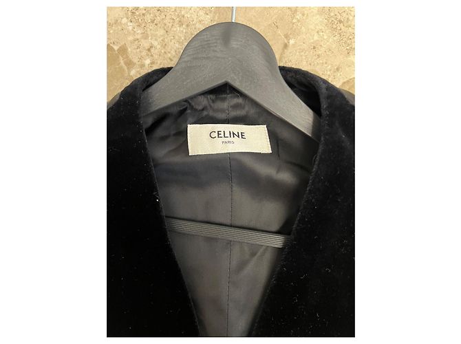 Top de terciopelo negro Céline - vista 13