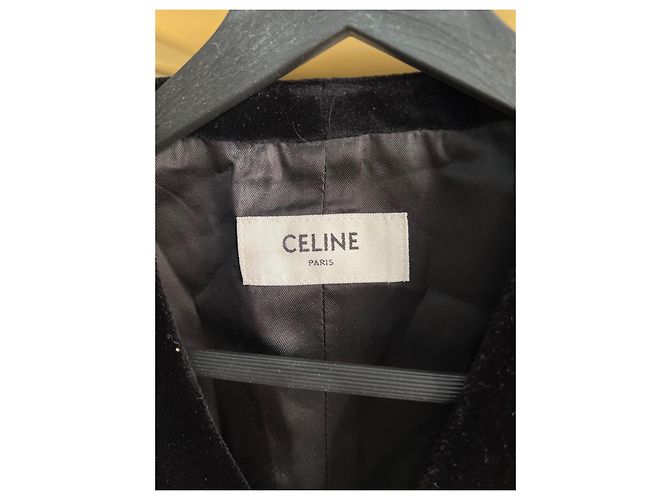 Top de terciopelo negro Céline - vista 3