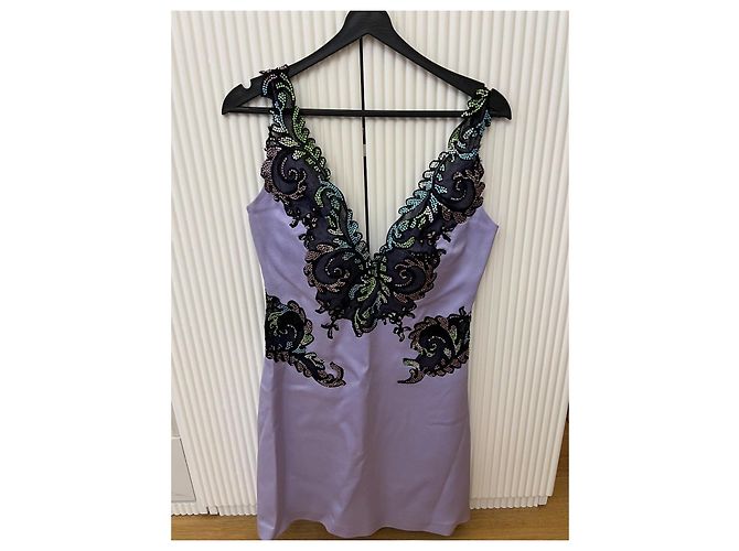 Vestido Versace de algodón morado Púrpura - vista 2