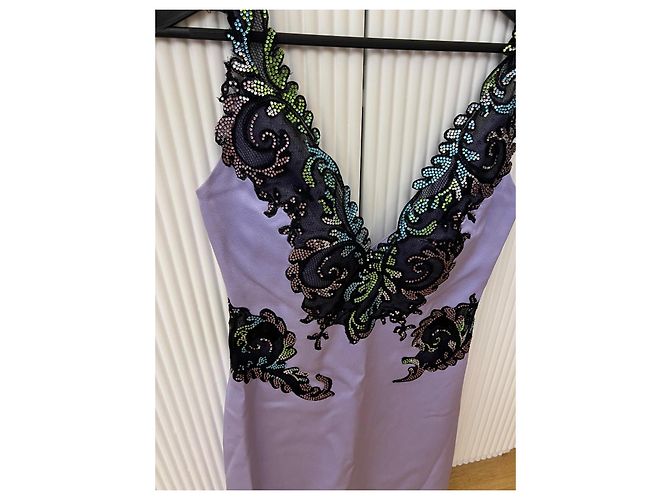 Vestido Versace de algodón morado Púrpura - vista 3
