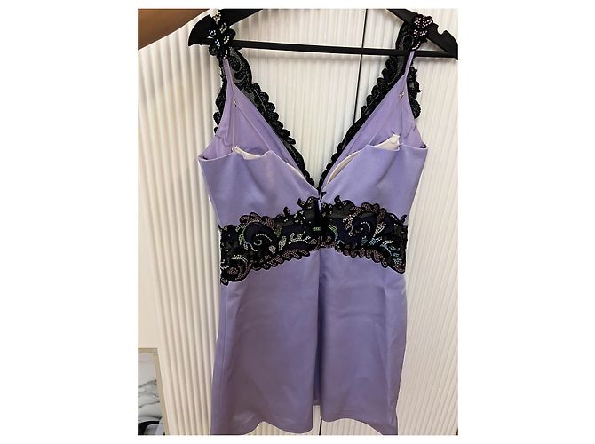 Vestido Versace de algodón morado Púrpura - vista 4