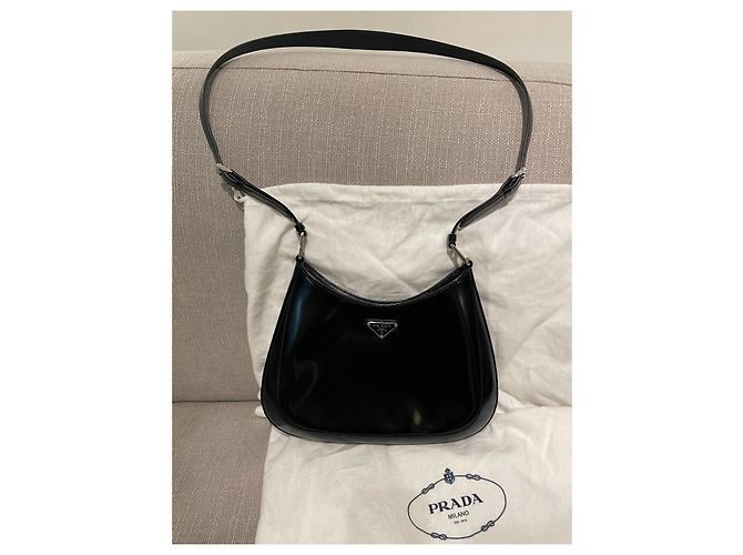 Cleo Borsa Prada Cléo in pelle di vitello nera Nero - vista 4