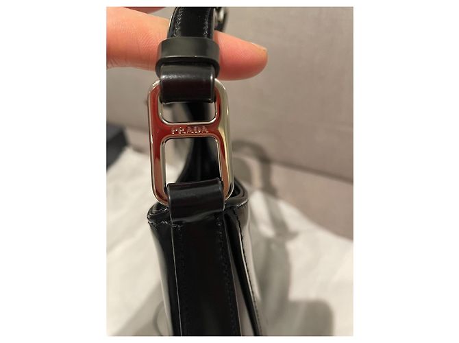 Cleo Borsa Prada Cléo in pelle di vitello nera Nero - vista 9