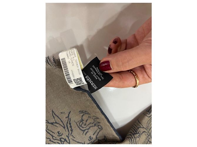 Constance Hermès Seidentuch Navy Blau Marineblau - Ansicht 8
