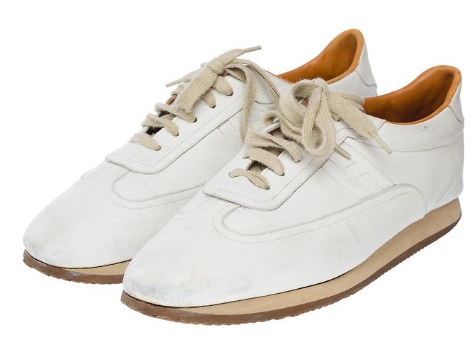 Hermès HERMES White Leather Shoe - 102212 - view 2