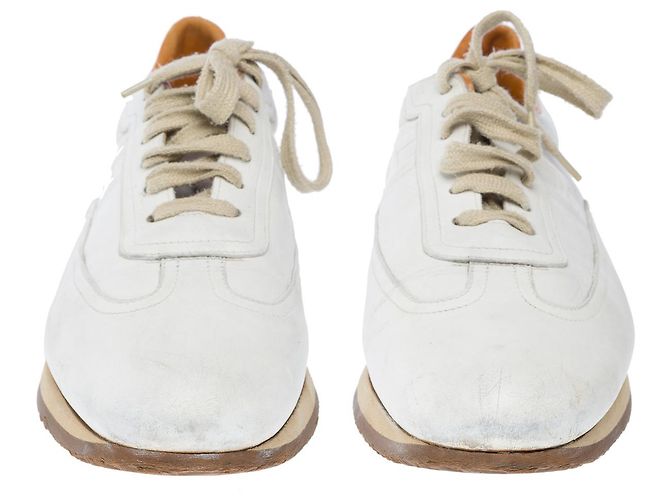 Hermès HERMES White Leather Shoe - 102212 - view 3