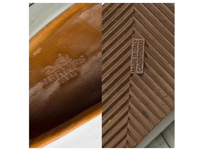 Hermès HERMES White Leather Shoe - 102212 - view 6
