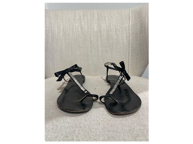 GIUSEPPE ZANOTTI Sandali T.EU 38.5 Tessuto Nero - vista 2