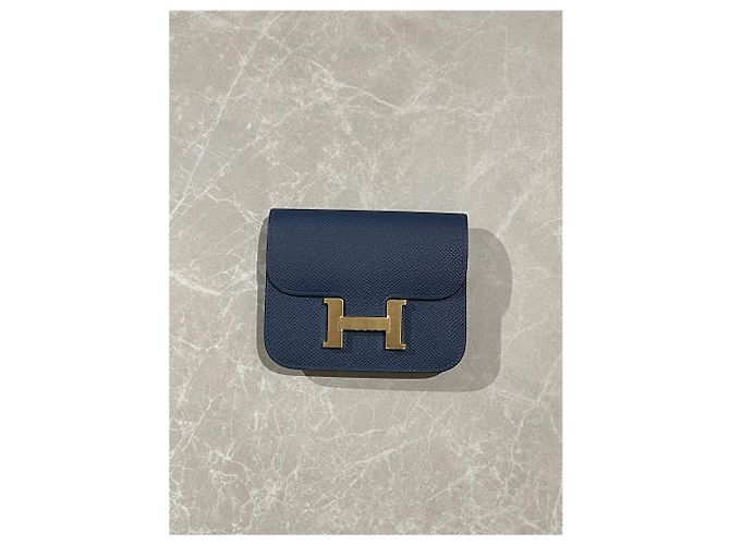 Constance Hermès HERMES Wallets T.  Leather Blue - view 5